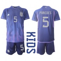 Argentina Leandro Paredes #5 Replica Away Minikit World Cup 2022 Short Sleeve (+ pants)